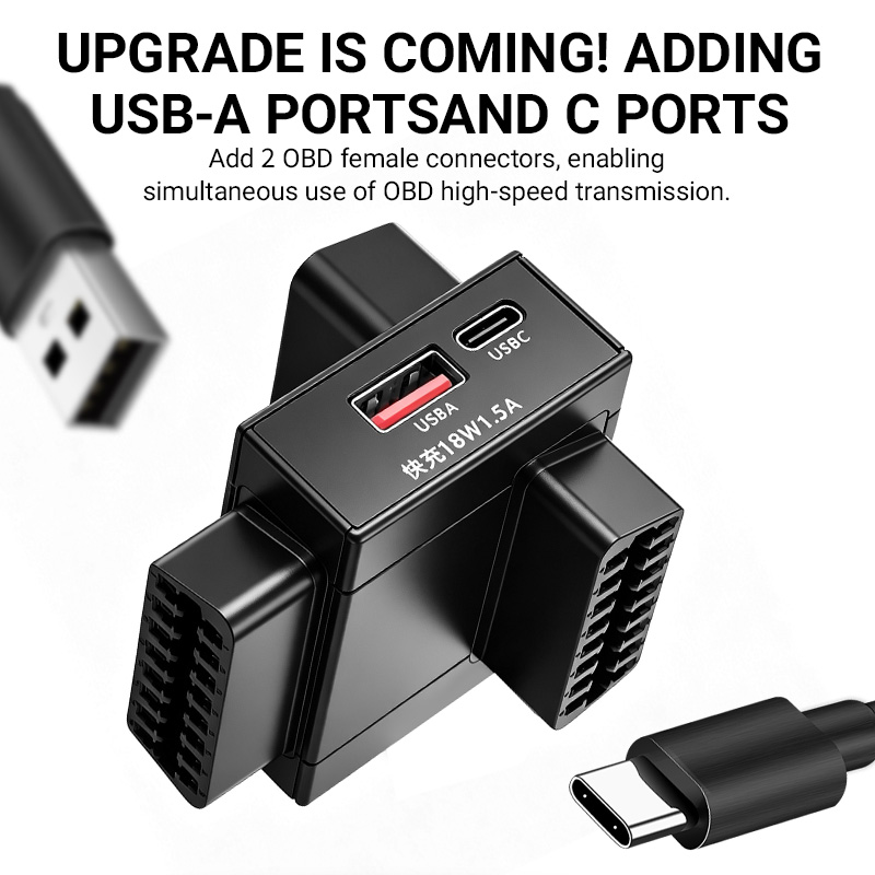OBD2 Splitter Adapter 1 To 2 w - Usb C Hub 评论和价格