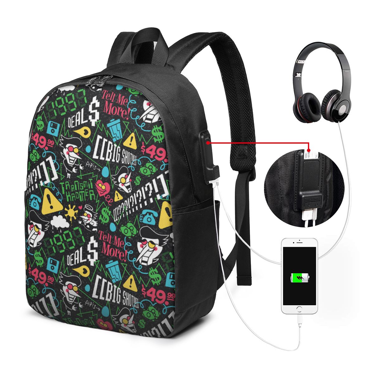 Deltarune SPAMTON G Backpack T - Laptop Bag 评论和价格
