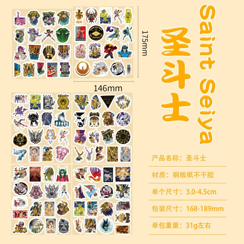 101Pcs Saint Seiya Anime Stick - Laptop Original Accessories 评论和价格