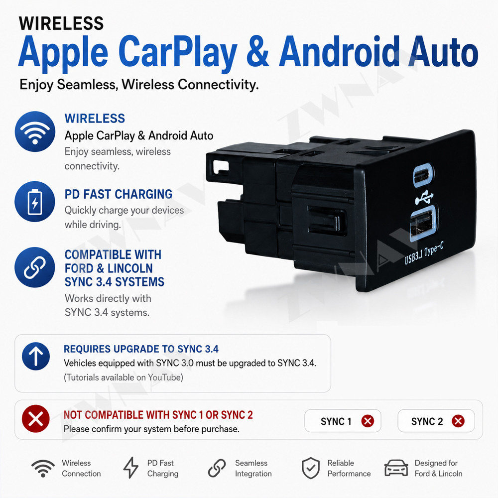 Wireless CarPlay Android Auto  - Usb C Hub 评论和价格