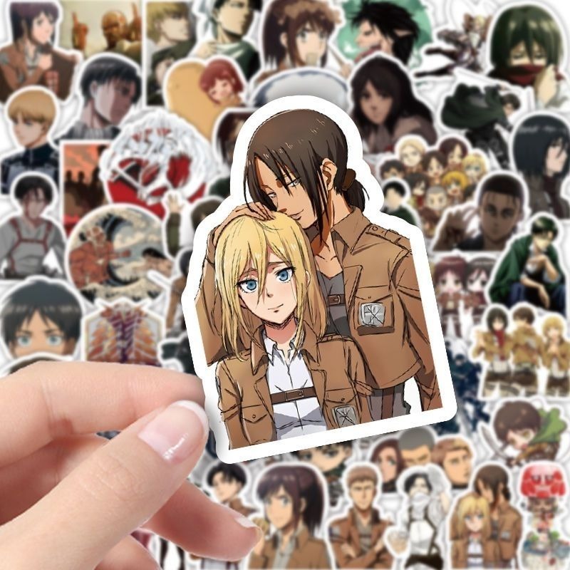 60Pcs Attack on Titan Anime St - Laptop Original Accessories 评论和价格