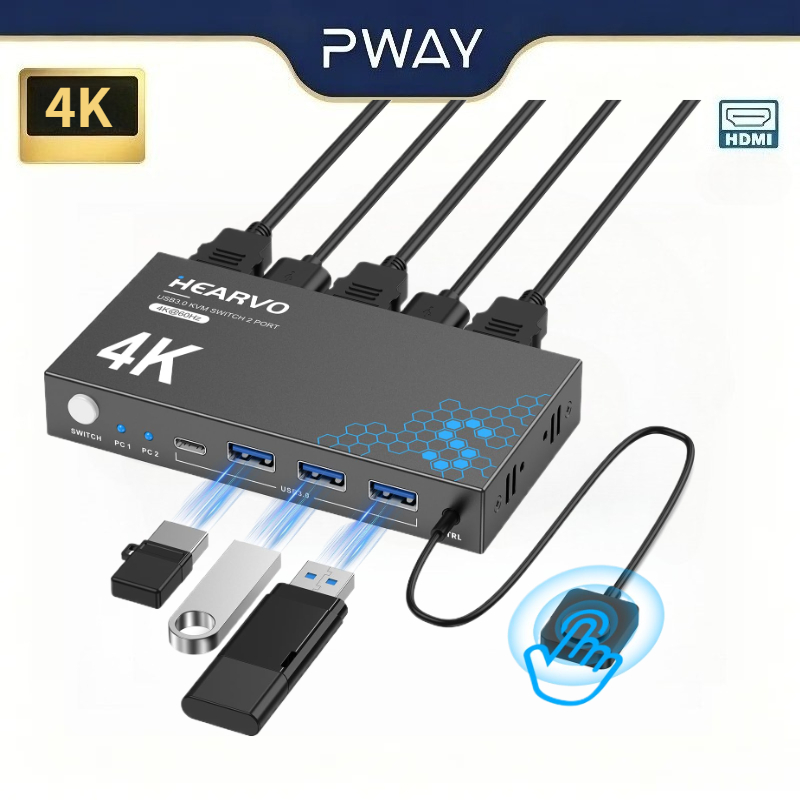 4K 60Hz USB 3.0 HDMI KVM Switc - Laptop Mouse 评论和价格