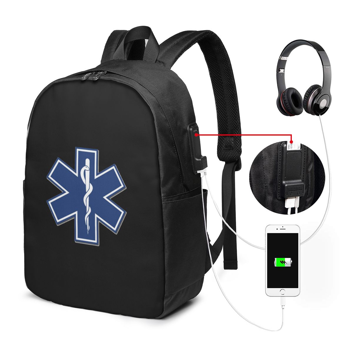 EMT Star Of Life Emergency Med - Laptop Bag 评论和价格